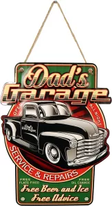 Retro Metallskylt Dads Garage