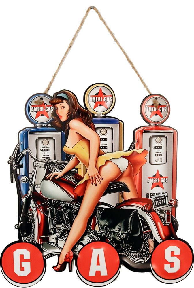 Retro Metallskilt Pin Up Girl