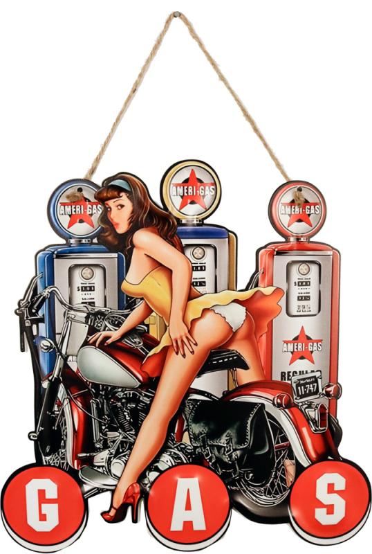 Retro Metallskylt Pin Up Girl