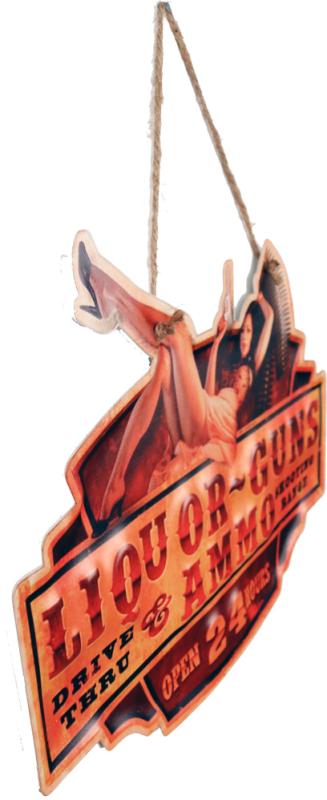 Retro Metallskylt Liquor Guns Ammo