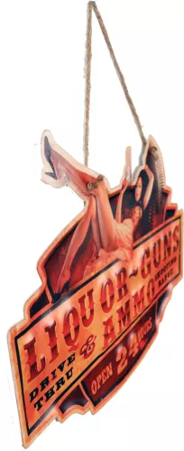 Retro Metallskylt Liquor Guns Ammo