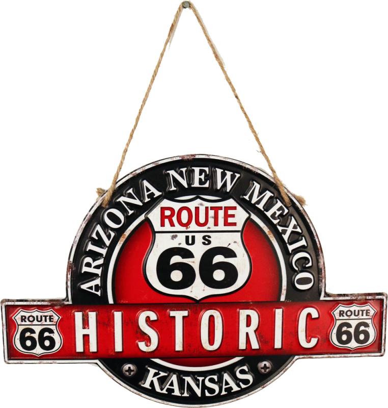Retro Metallskylt Route 66