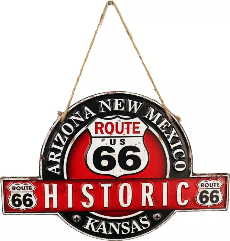Retro Metallskilt Route 66
