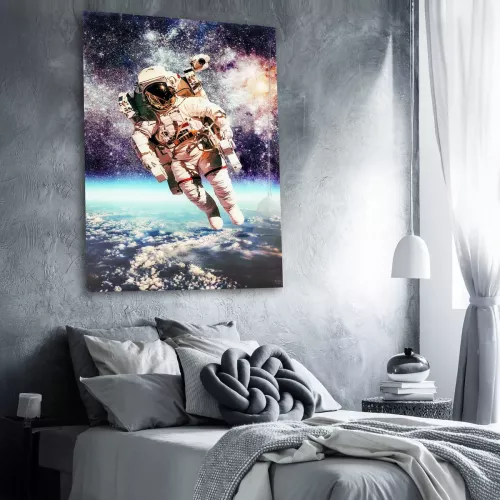 Tavla i Härdat Glas Man In Space