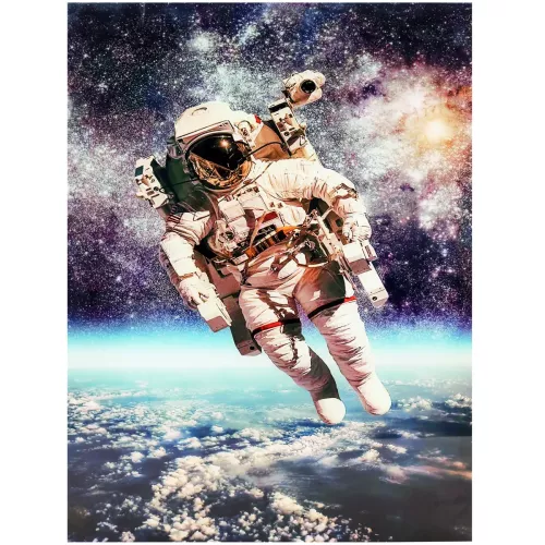 Tavla i Härdat Glas Man In Space