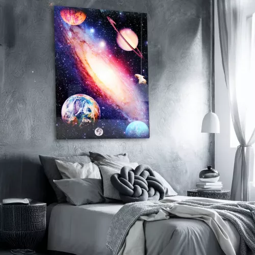 Tavla i Härdat Glas Galax