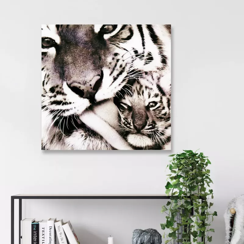 Maleri i Glass Tiger Baby