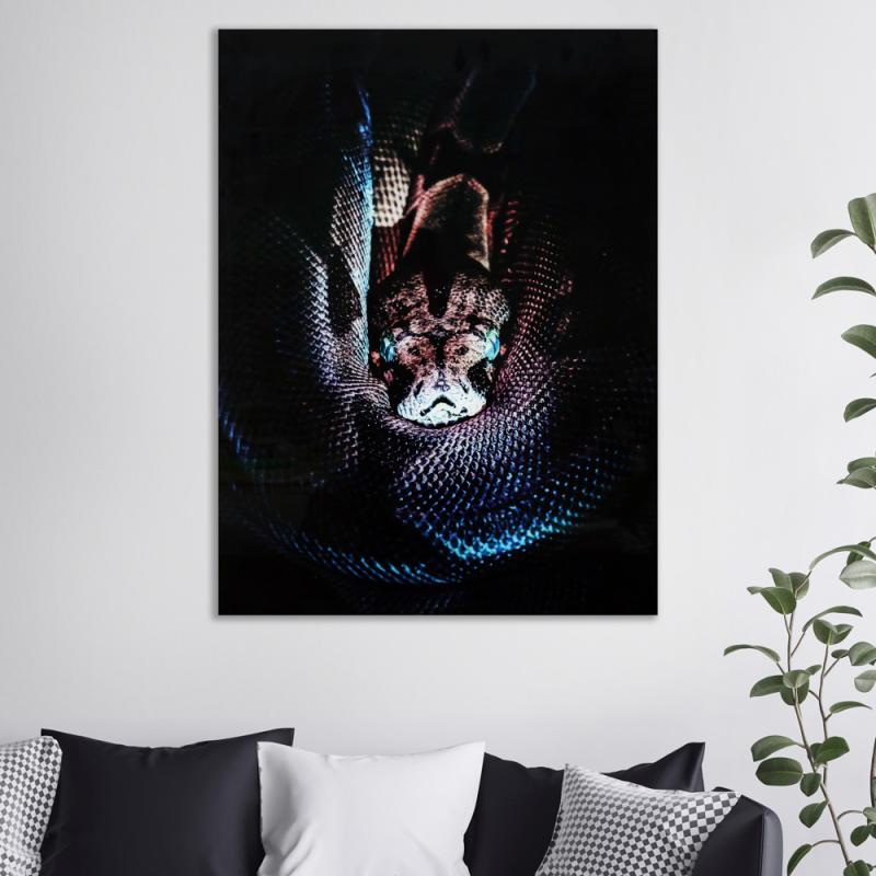 Maleri i Glass Boa Snake