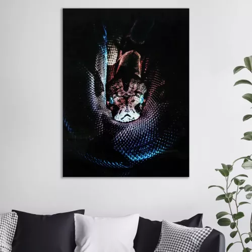 Tavla i Härdat Glas Boa Snake