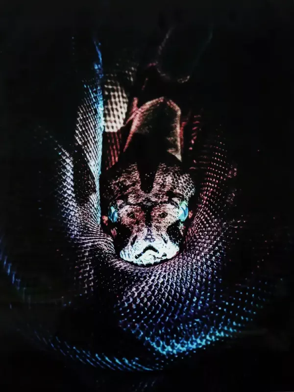 Tavla i Härdat Glas Boa Snake