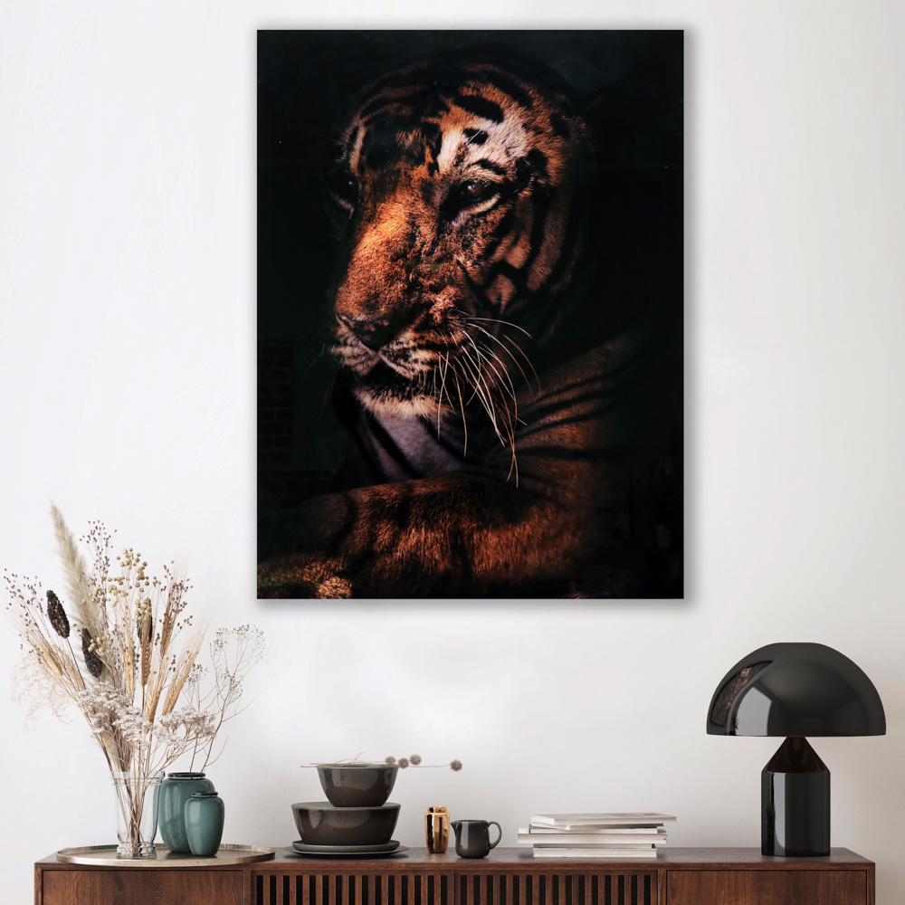 Maleri i Glass Old Tiger