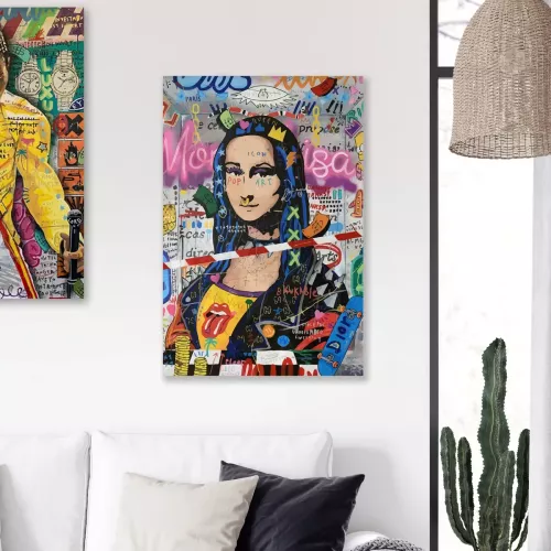 Tavla i Glas Pop Art Mona Lisa