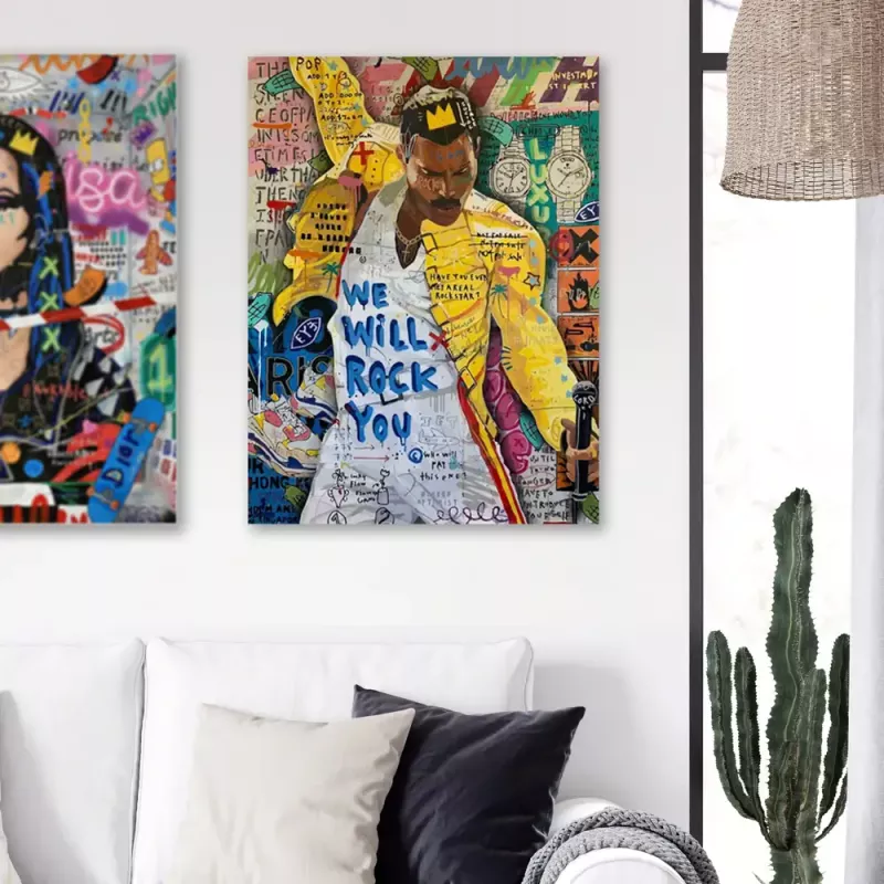 Tavla i Glas Pop Art Freddie Mercury