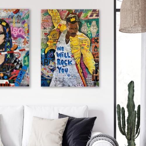 Tavla i Glas Pop Art Freddie Mercury