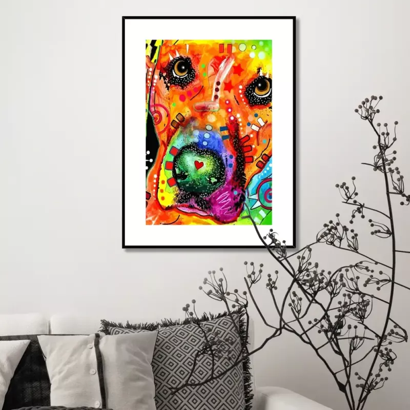 Tavla i Glas Pop Art Bulldog