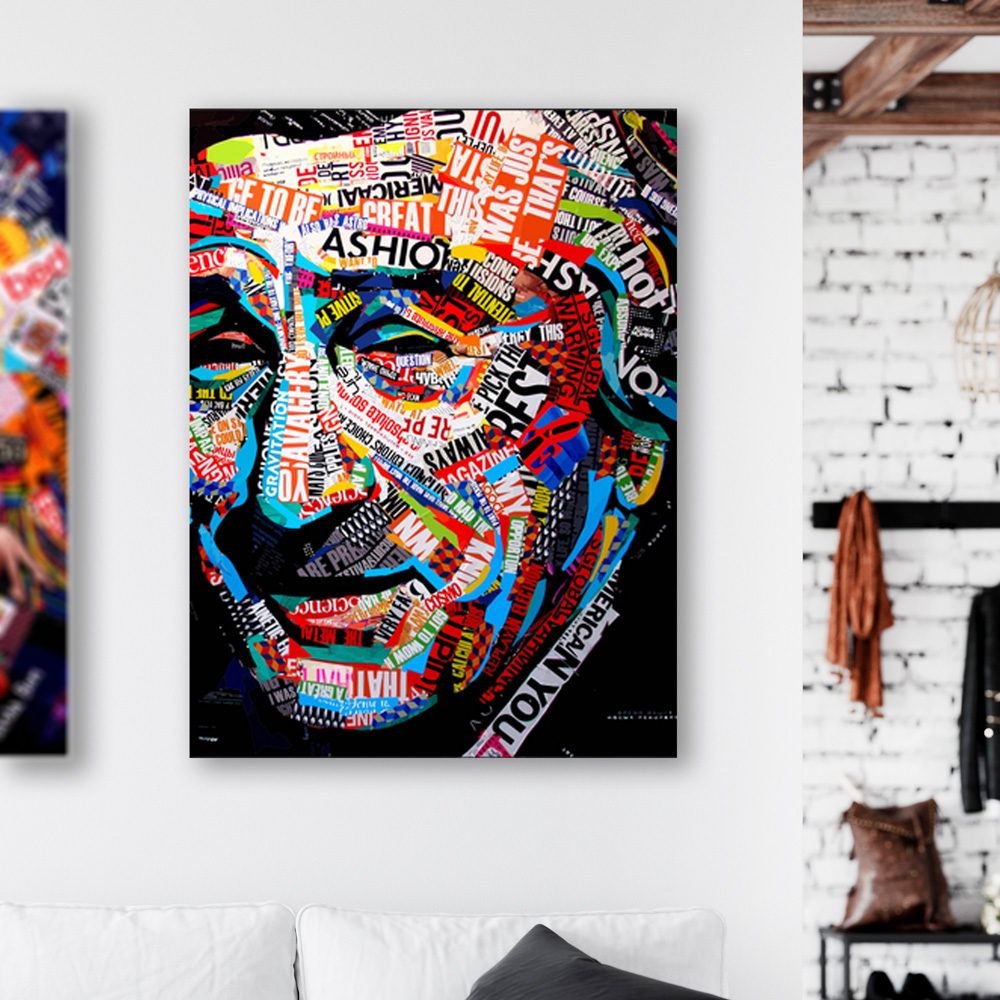 Maleri i Herdet Glass Pop Art Robert De Niro
