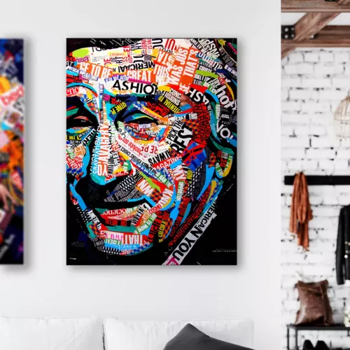 Tavla i Härdat Glas Pop Art Robert De Niro