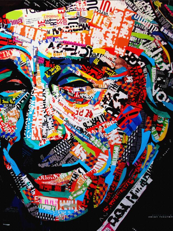 Maleri i Herdet Glass Pop Art Robert De Niro