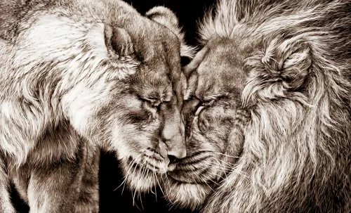 Tavla i Glas Lejon Love