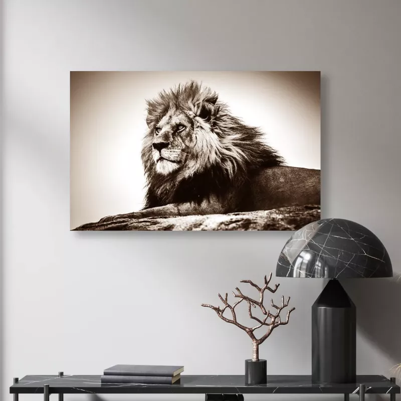 Maleri i Glass Løve Scar