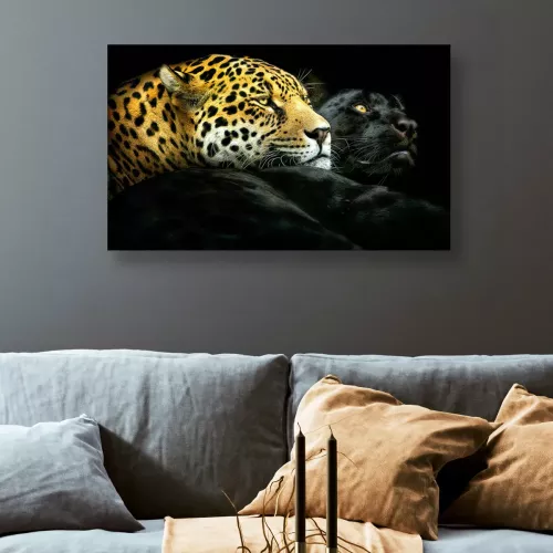 Tavla i Glas Leopard Yin Yang