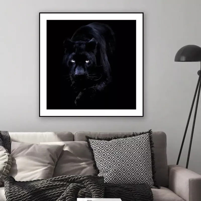 Tavla i Glas Svart Panter