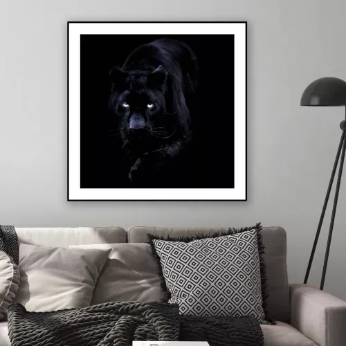 Tavla i Glas Svart Panter