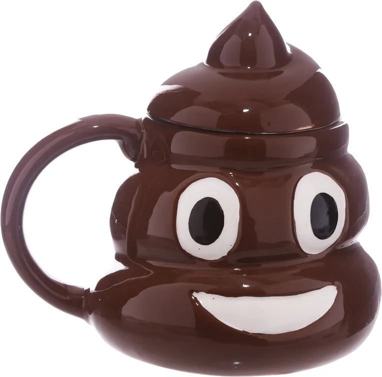 Krus Emoji Poop med Lokk