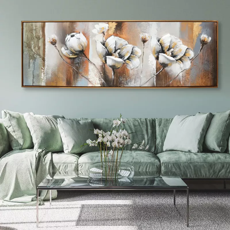 Oljemaleri 3D Blomster