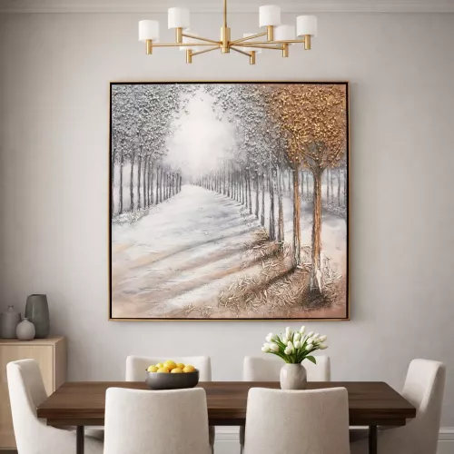 Tavla Oljemålning 3D Lanskap Allé