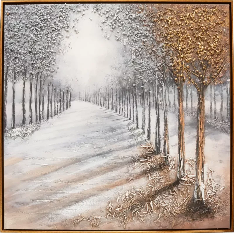 Oljemaleri 3D Landskap Allé