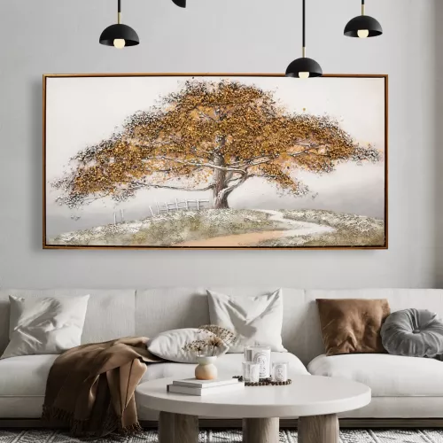 Tavla Oljemålning 3D Landskap Ek