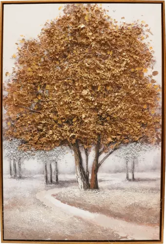 Oljemålning Gyllene Träd