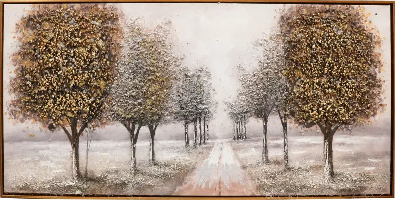 Oljemålning Trädallé