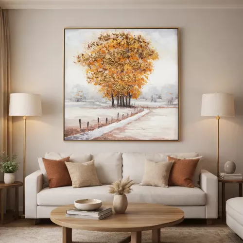 Oljemålning Träd Modern