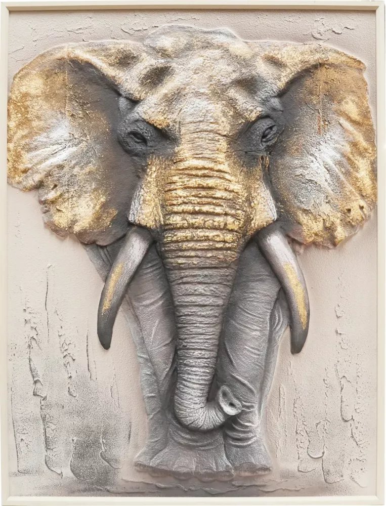 Oljemålning Elefant