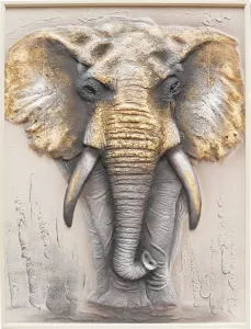 Oljemålning Elefant