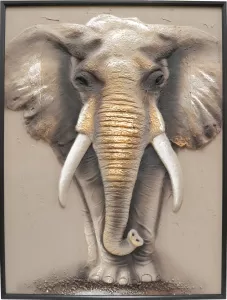 Oljemålning Elefant