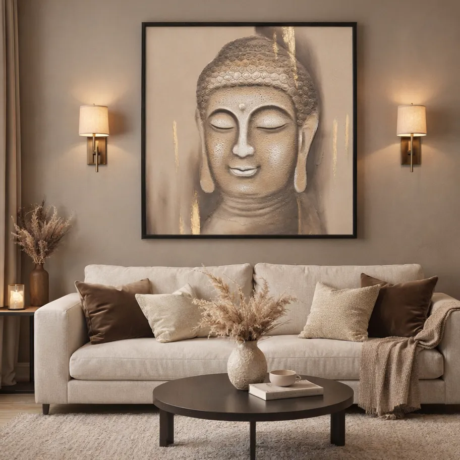 Oljemålning Buddha