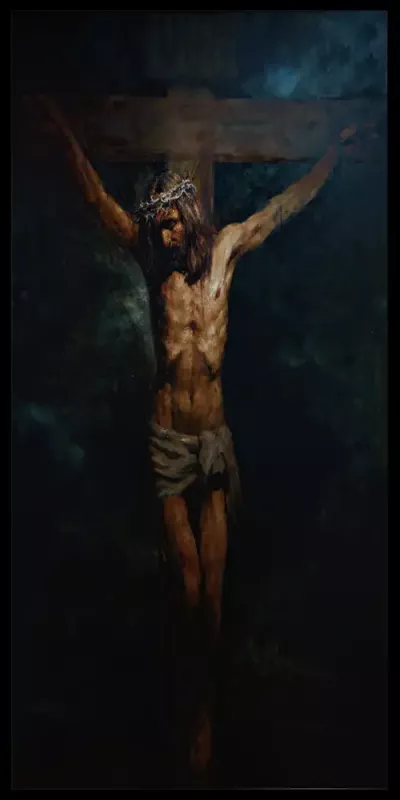 Tavla HD Print Jesus på Korset