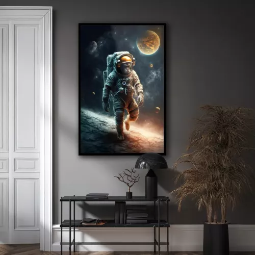 Tavla HD Print Astronaut Monkey