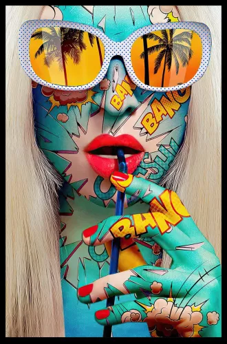 Tavla HD Print Pop Art Bang