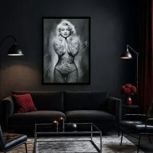 Tavla HD Print Marilyn Monroe Tattoo