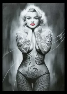 Tavla HD Print Marilyn Monroe Tattoo