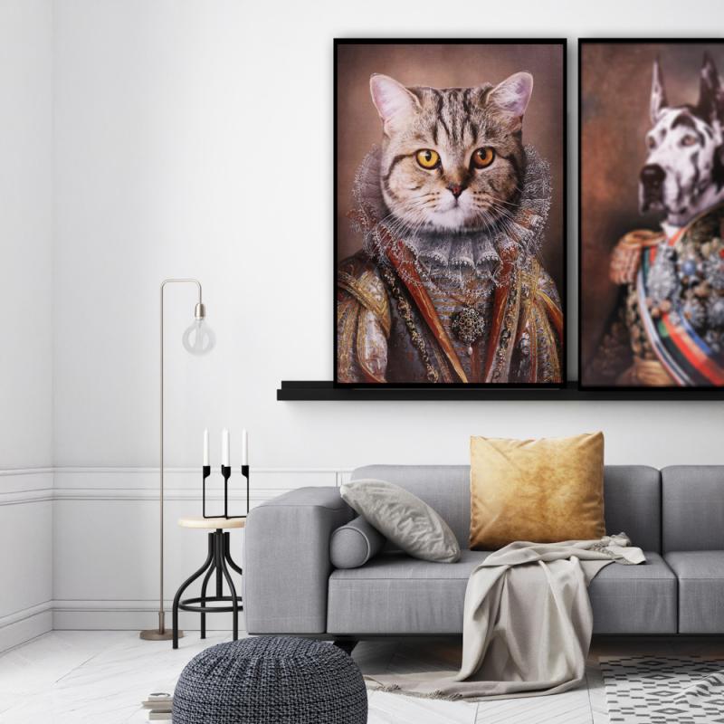 Tavla HD Print Cat Royalty