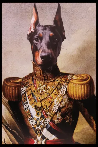 Tavla HD Print Doberman Royalty