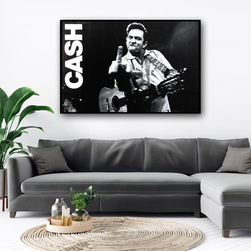 Tavla HD Print Johnny Cash Fuck You
