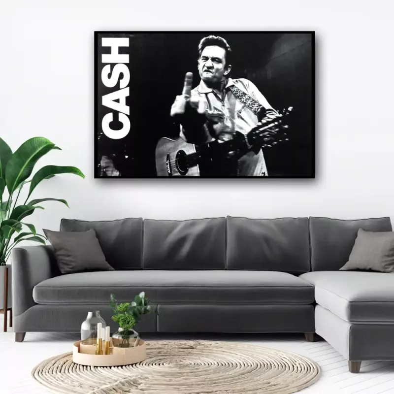 Tavla HD Print Johnny Cash Fuck You