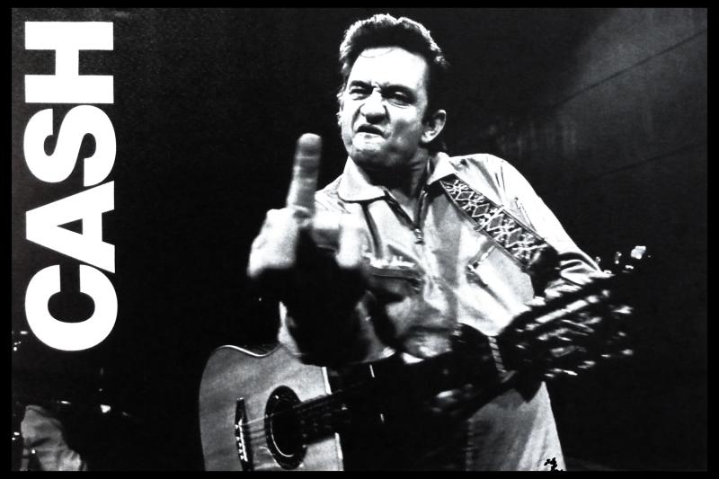 Tavla HD Print Johnny Cash Fuck You