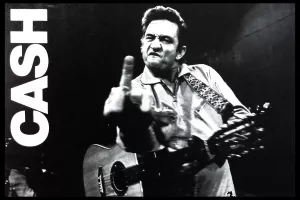 Tavla HD Print Johnny Cash Fuck You